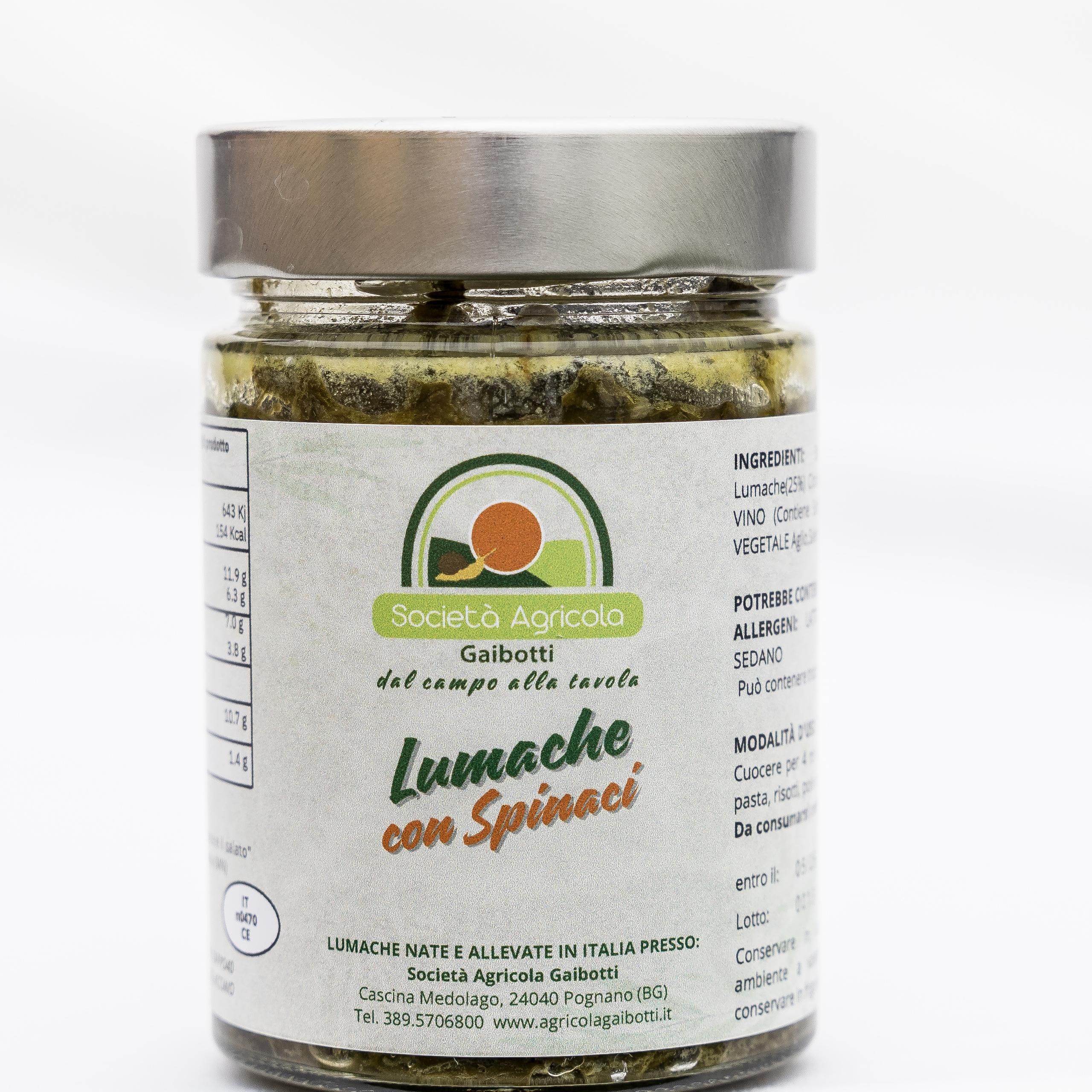 Lumache con spinaci - 300g