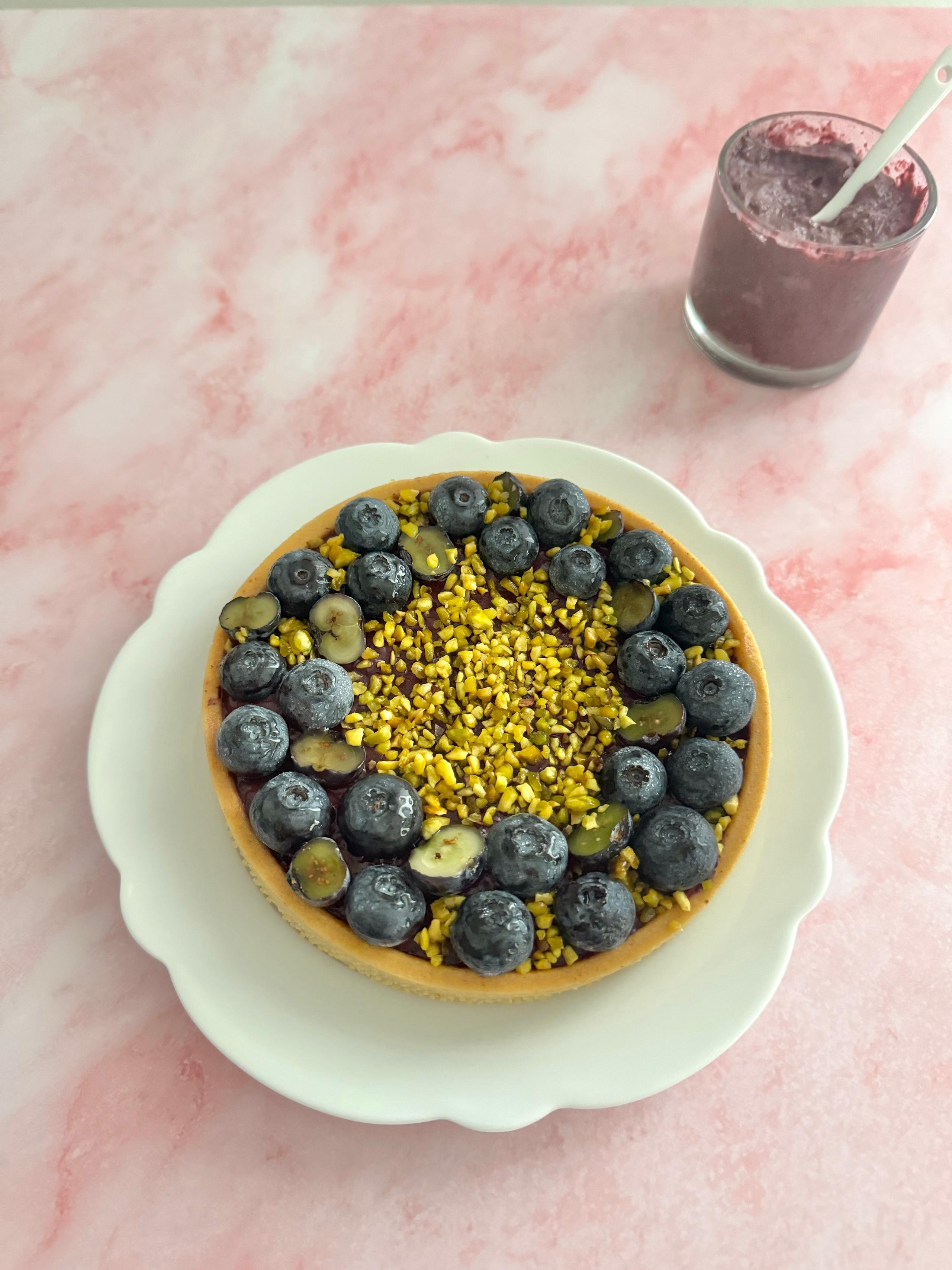 Crostata mirtilli e pistacchio