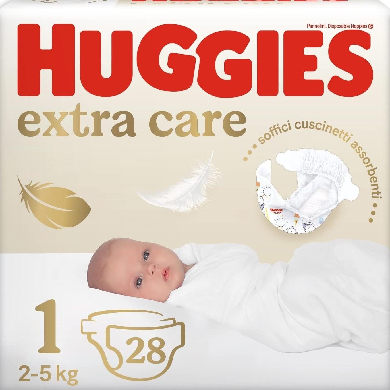 Huggies Exstra Care taglia 1 - 28 pannolini