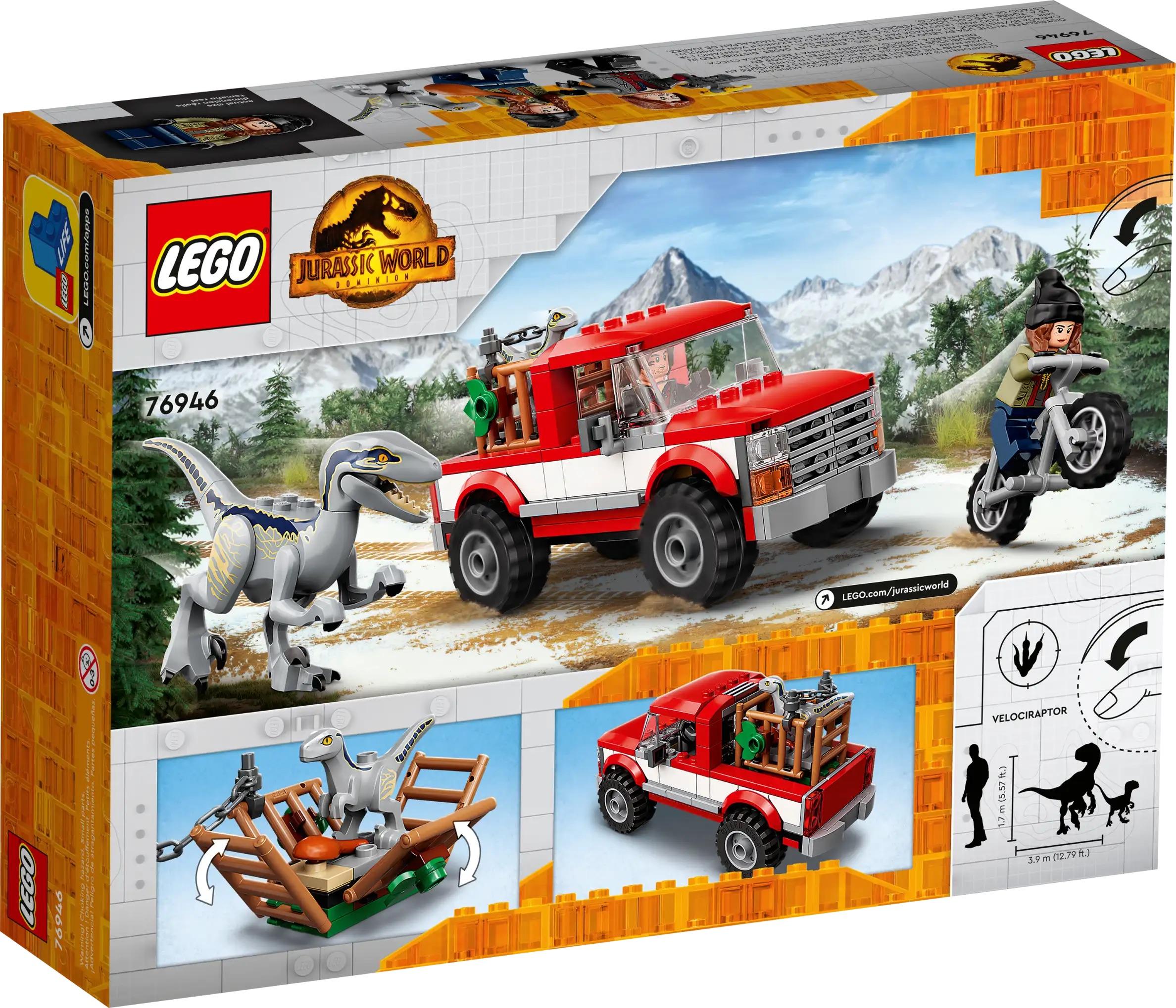 Lego 76946 - La Cattura dei Velociraptor Blue e Beta