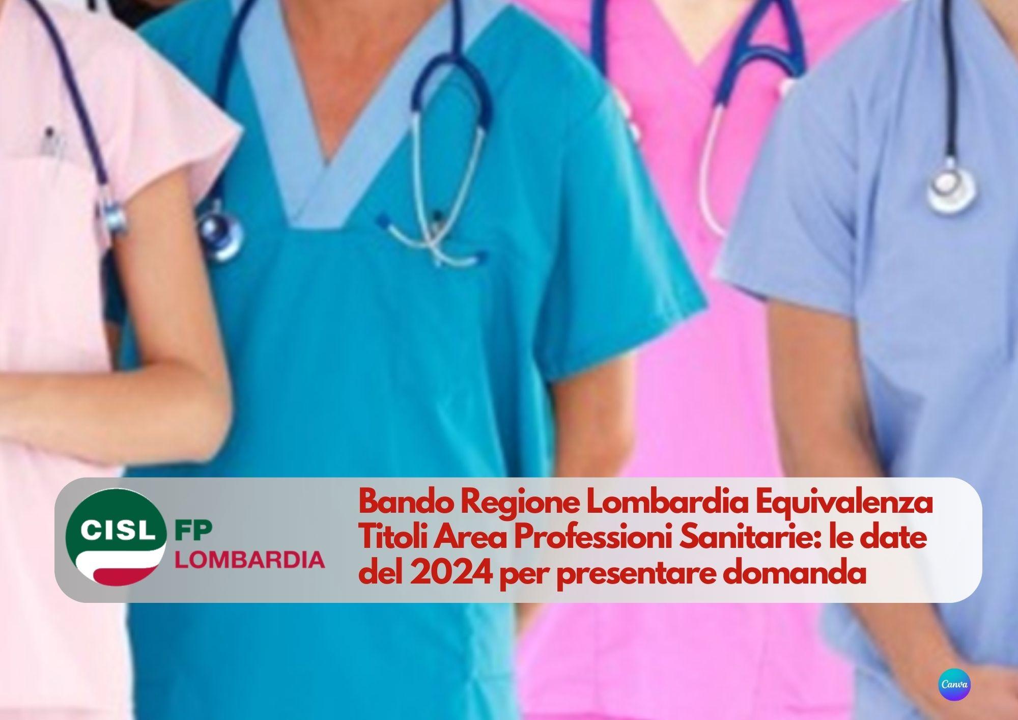 CISL FP Lombardia. Bando riconoscimento equivalenza titoli Professioni Sanitarie: quando presentare domanda