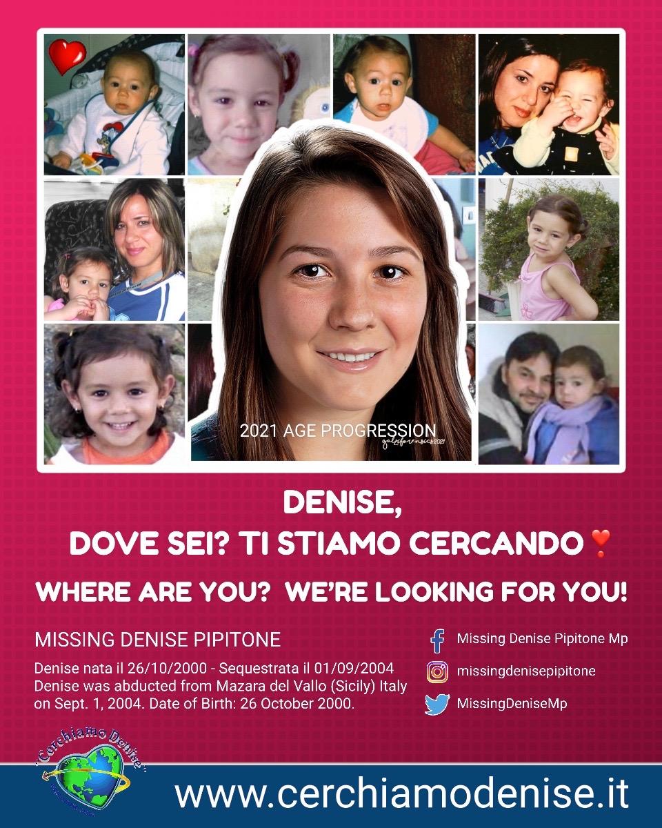 Missing Denise nata il 26 ottobre 2000 - scomparsa 1 settembre 2004 a Mazara del Vallo TP. Sicilia