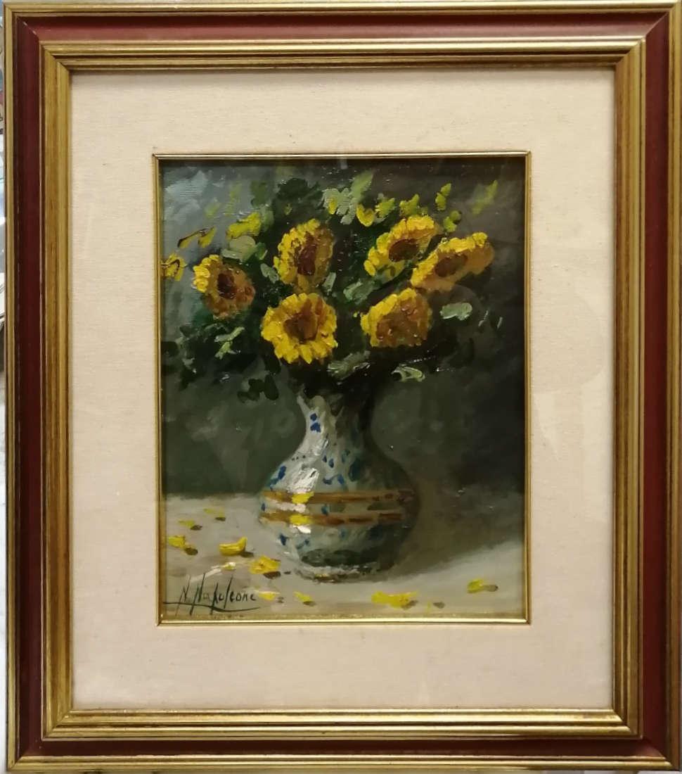 NAPOLEONE  NICODEMO "Vaso con fiori gialli"