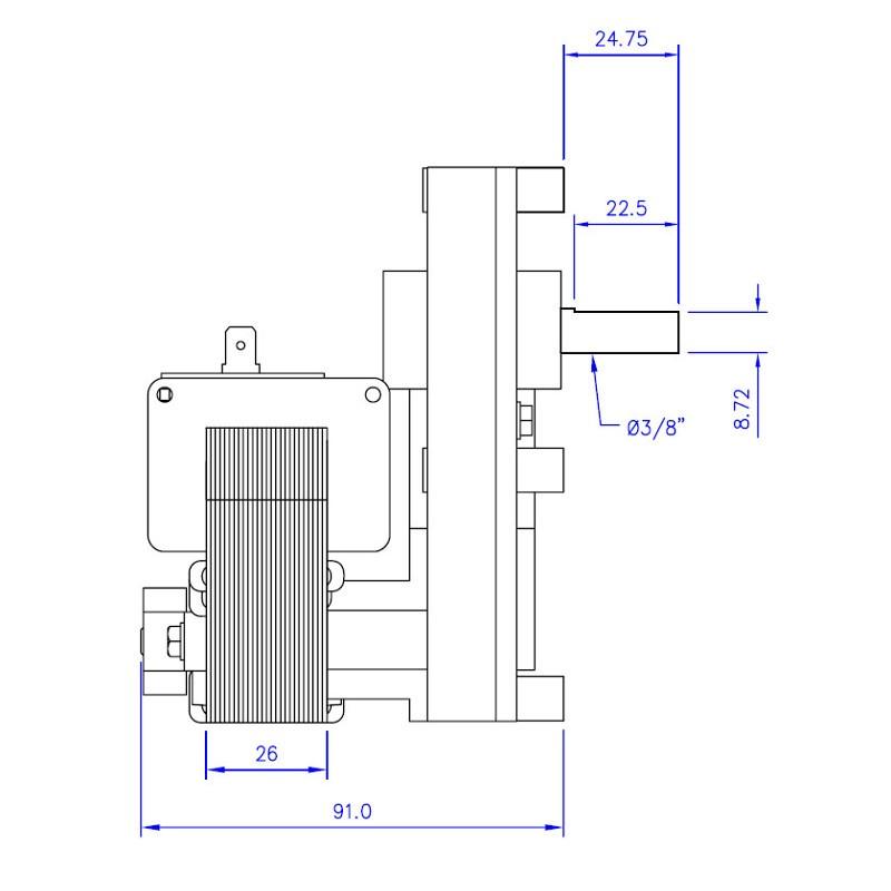 14702003 Motoriduttore per stufe e caldaie  a pellet   Velocità: 2 rpm.