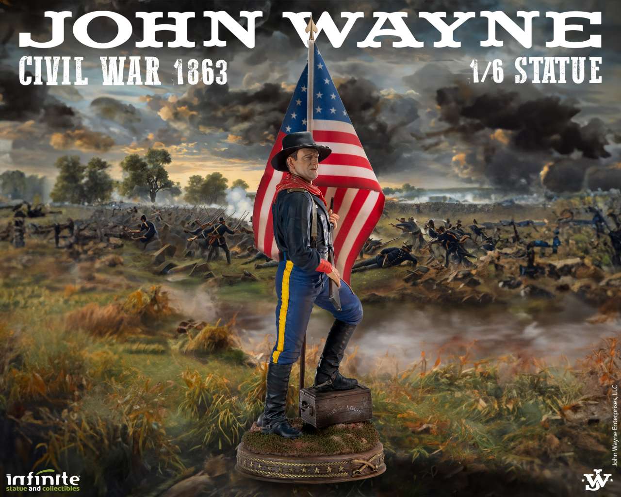 Infinite Statue JOHN WAYNE 1863 Civil War 1/6 RESIN STATUE