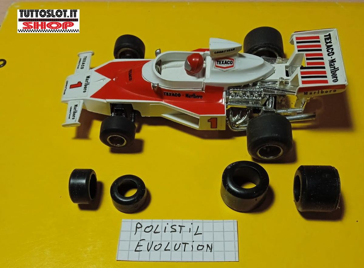 Gomme ANTERIORI per Evolution e Can AM - Polistil FRONT tyres for Evolution and Can Am