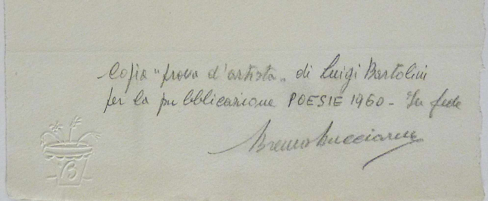 Luigi Bartolini, Acquaforte, Il bambino 1960, appunti