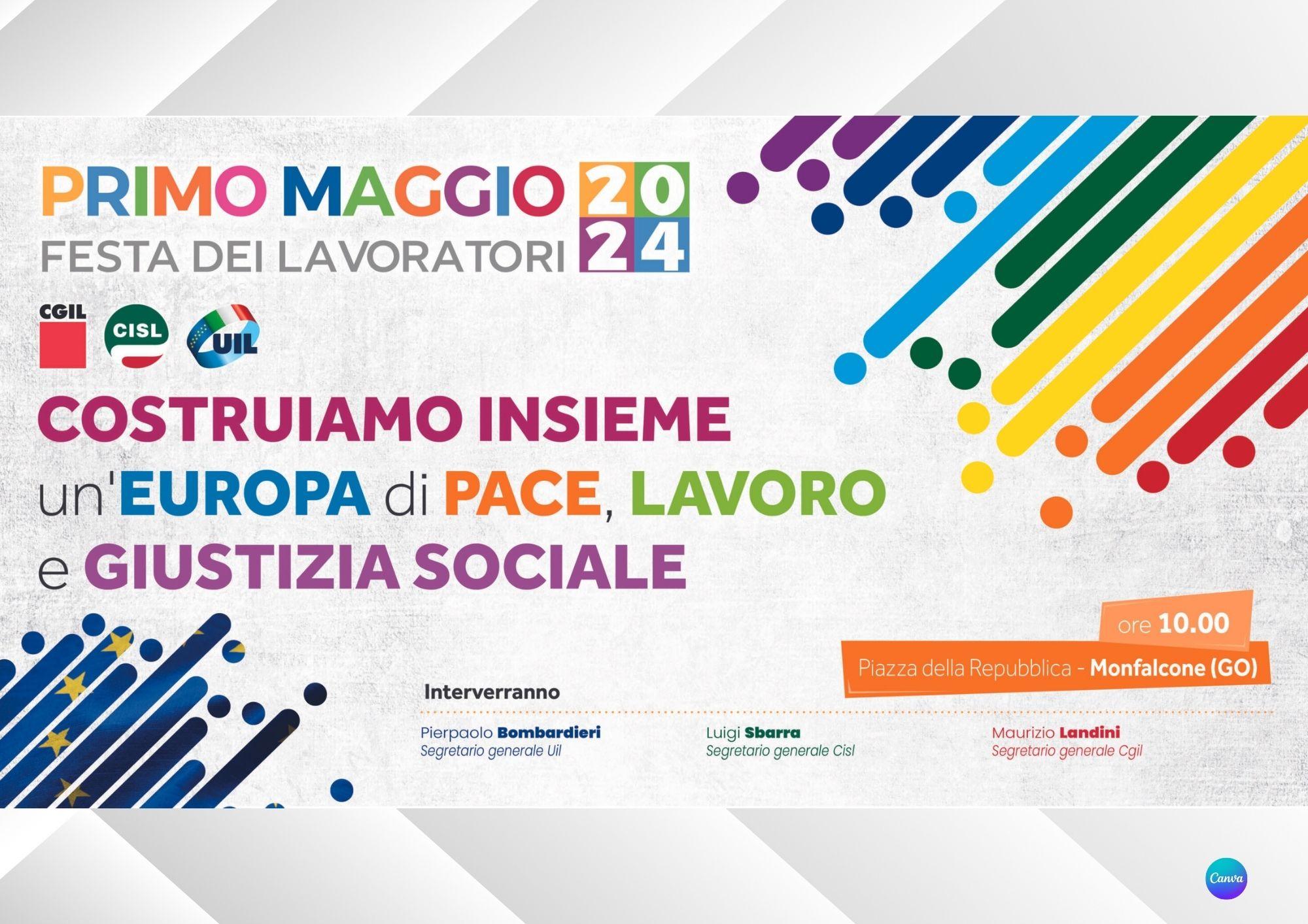 CISL FP Belluno Treviso. 1° Maggio 2024: costruiamo insieme un’Europa di pace, lavoro e giustizia sociale