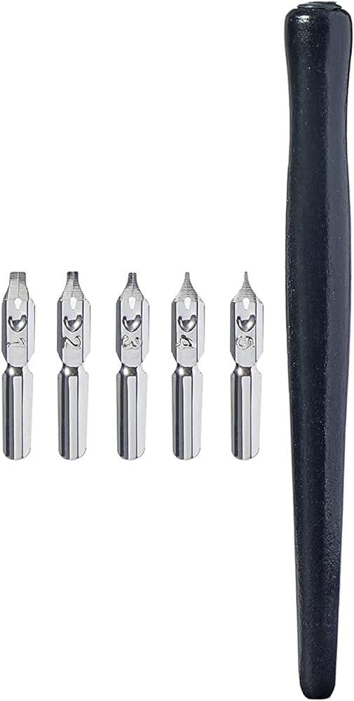 DALER ROWNEY - SIMPLY DIP PEN SET - Set per calligrafia pennino con 5 punte