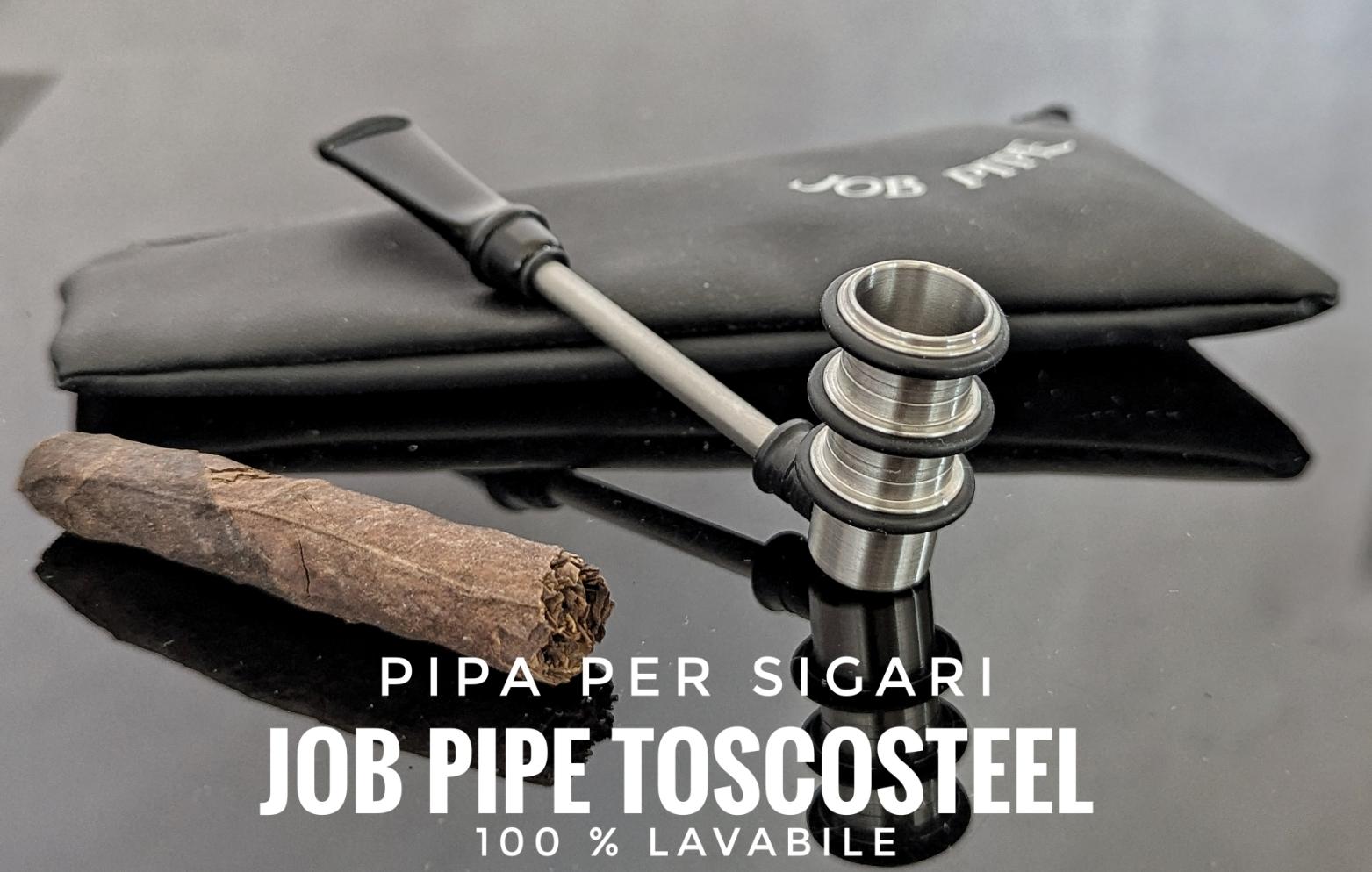 Job Pipe Toscosteel 2.0 " Black "- Modello per Toscano e 1 gr di Tabacco