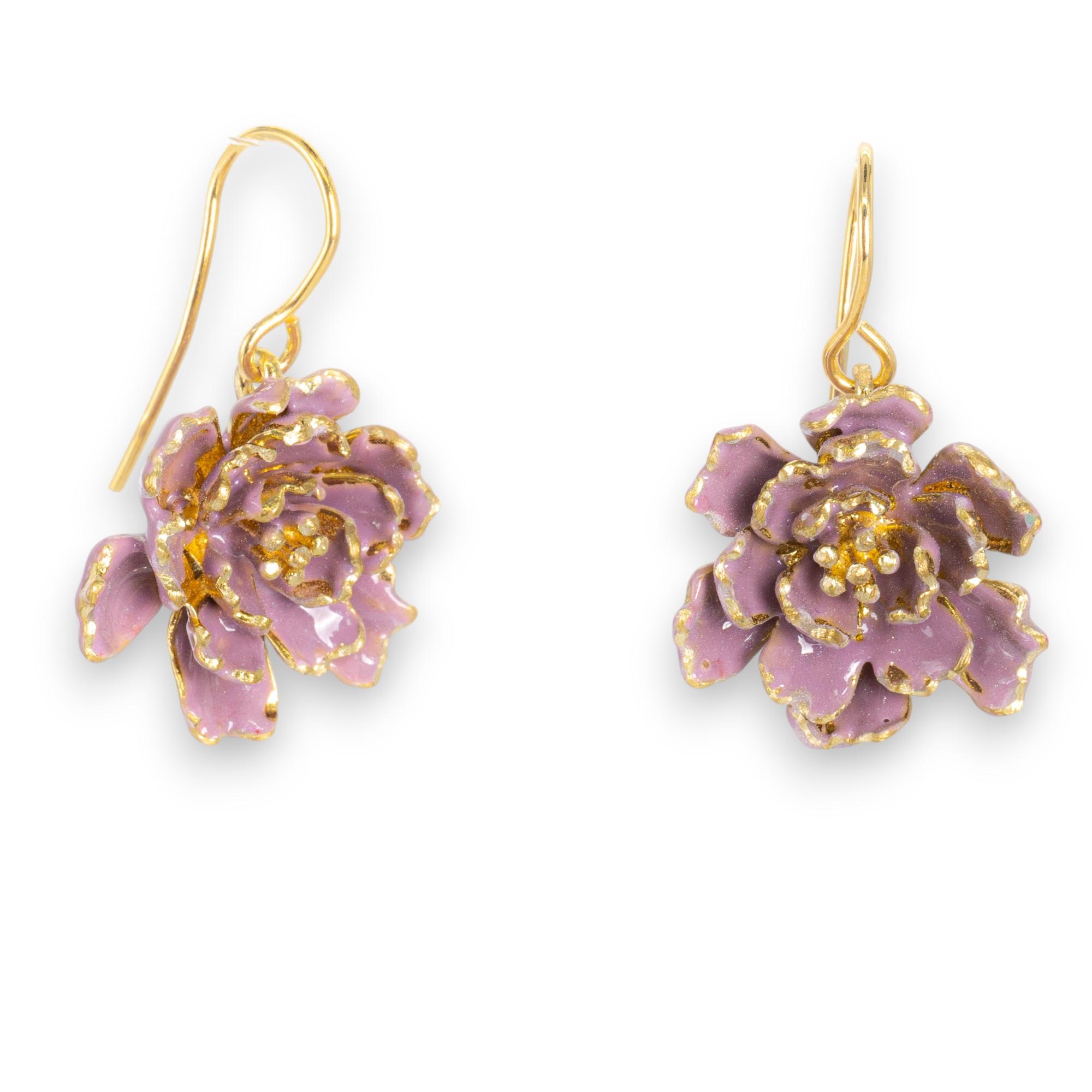 ORECCHINI FIORE DI PEONIA : PEONY FLOWER EARRINGS