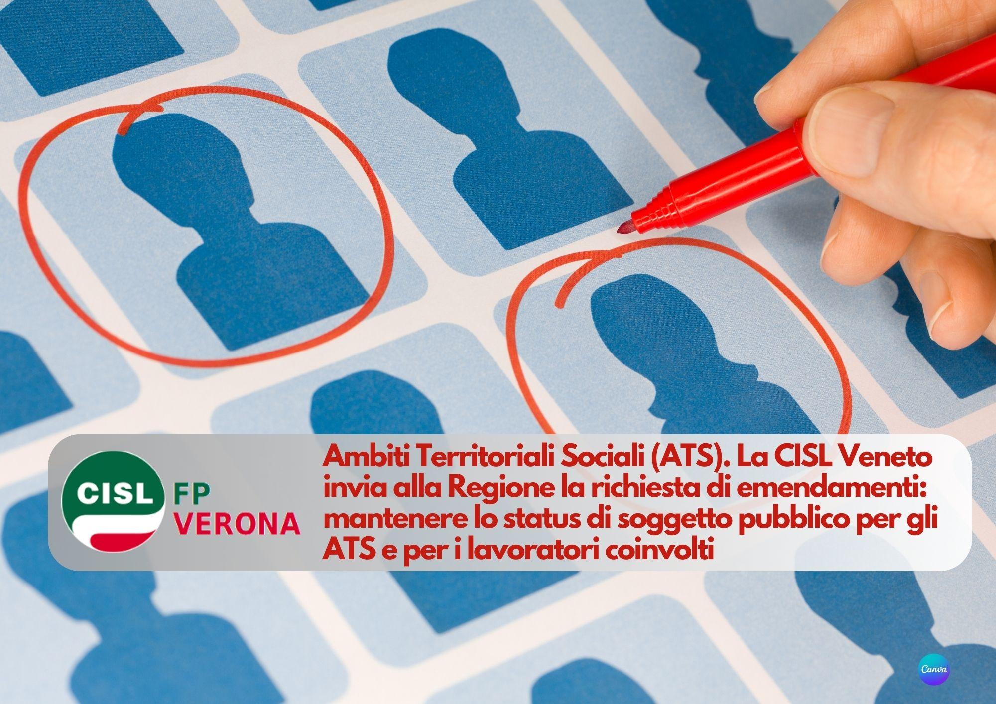 CISL FP Verona. ATS: chiediamo il mantenimento status di soggetto pubblico e confronto sul personale
