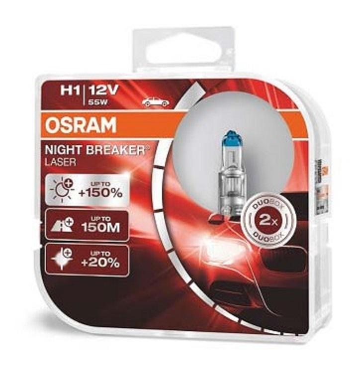 Lampade OSRAM H1 NIGHT BREAKER® LASER Duo Box +150%