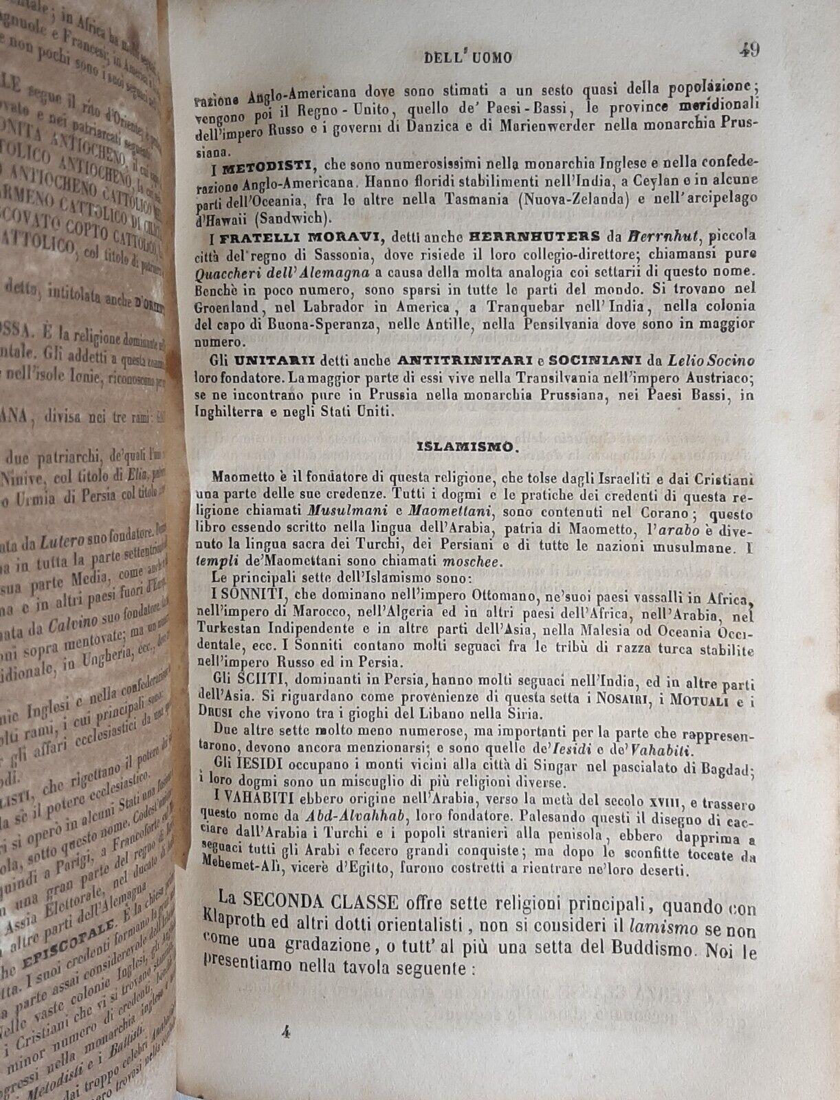 Geografia generale Balbi Cugini Pomba 1851 Torino