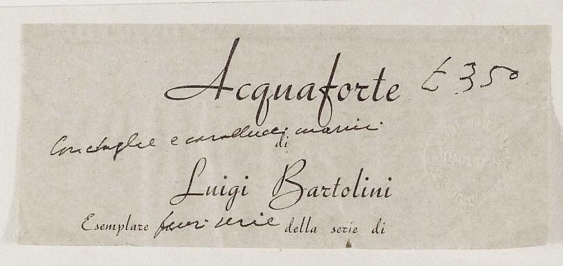 Luigi Bartolini, Acquaforte, La conchiglia 1939, Cartiglio