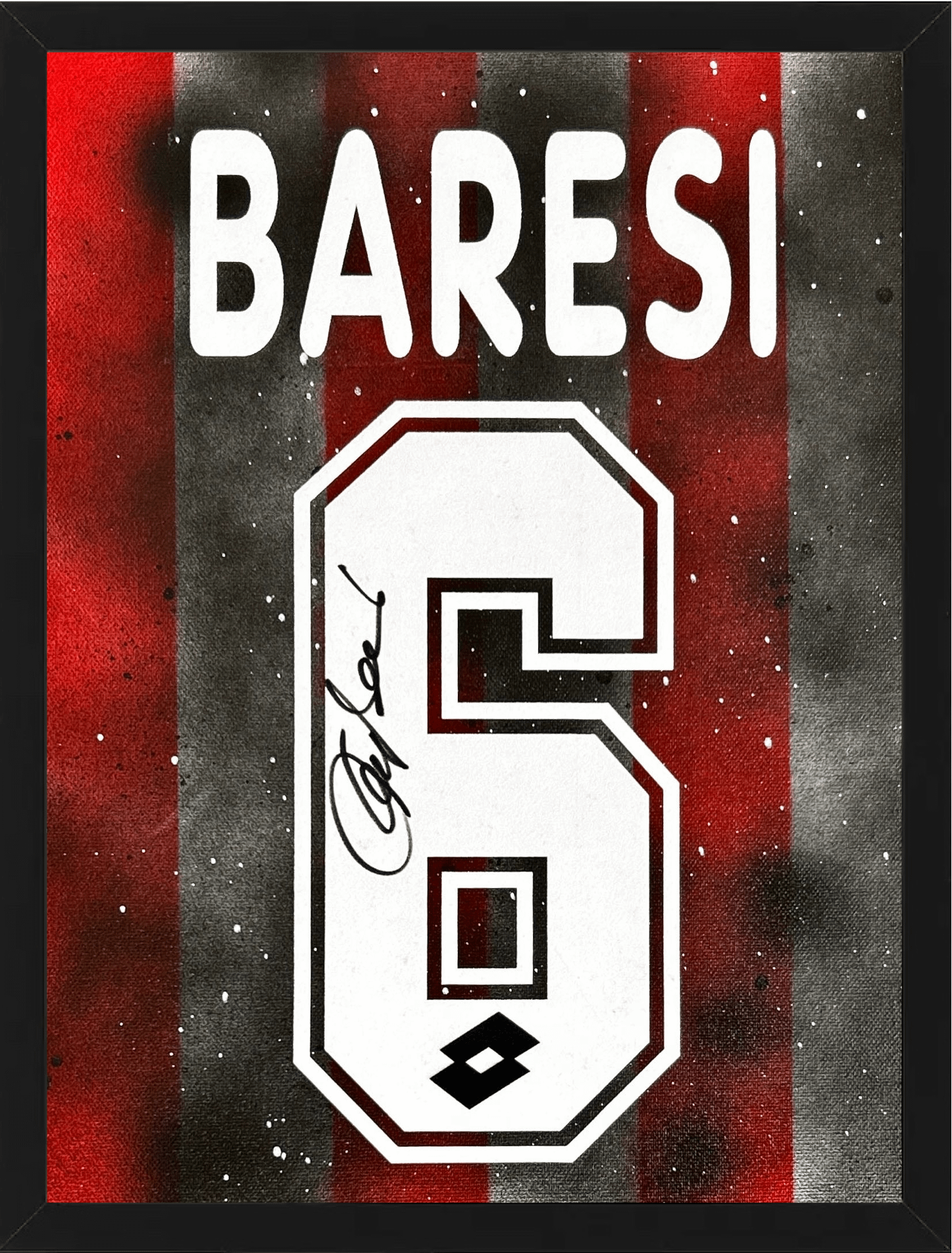 Artwork AC Milan Football Theme Autografo Franco Baresi Limited Edition