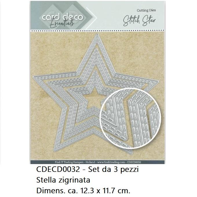 Fustelle geometriche con Embossing - CDECD0032  Stella zigrinata
