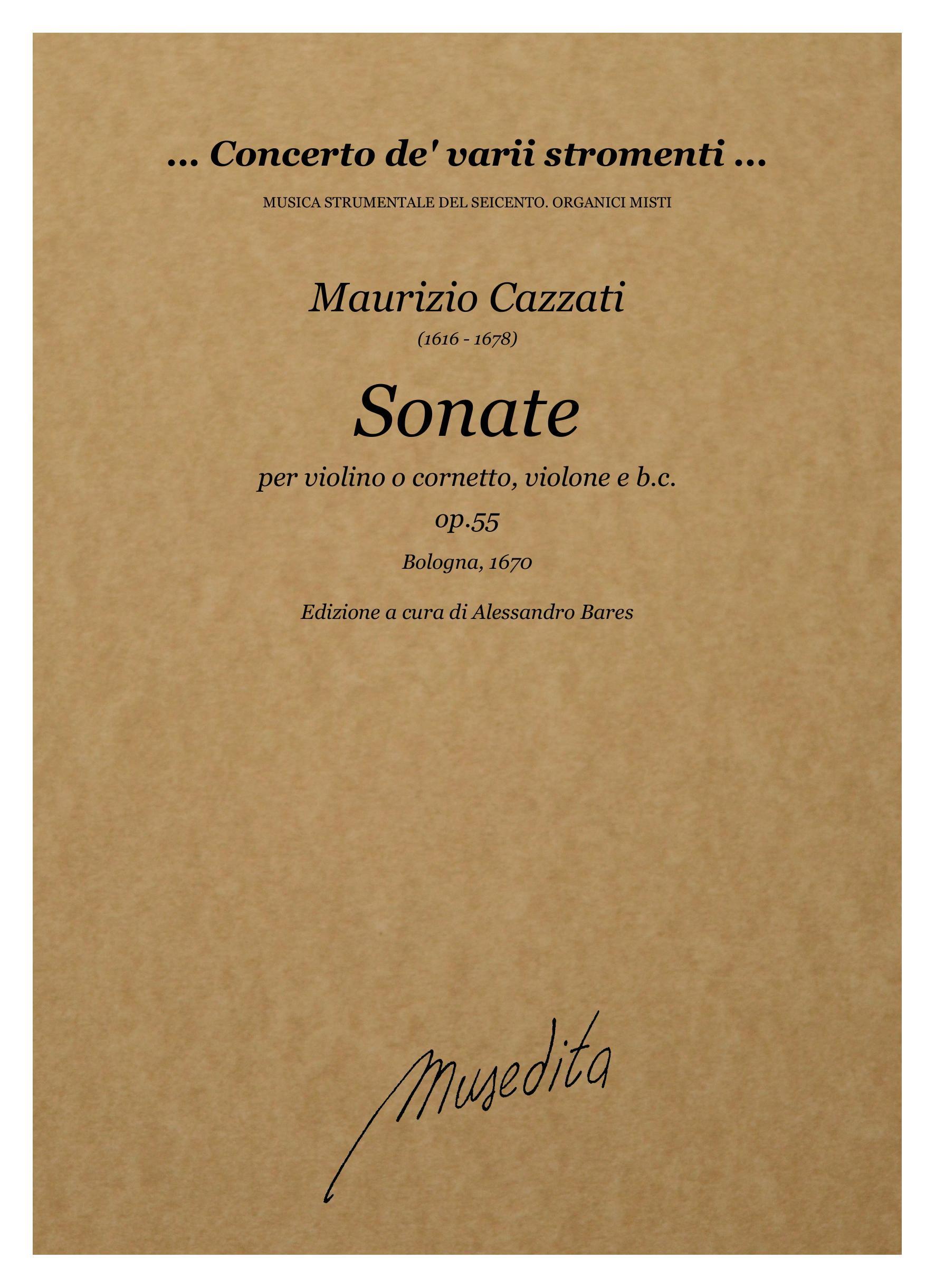 M.Cazzati: Sonate a due istromenti (Bologna, 1670)