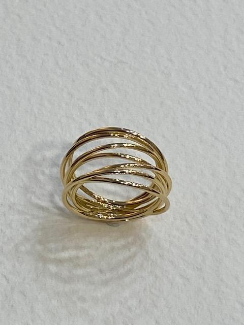 Collezione "Filo di Luce" anello in oro giallo 750 millesimi