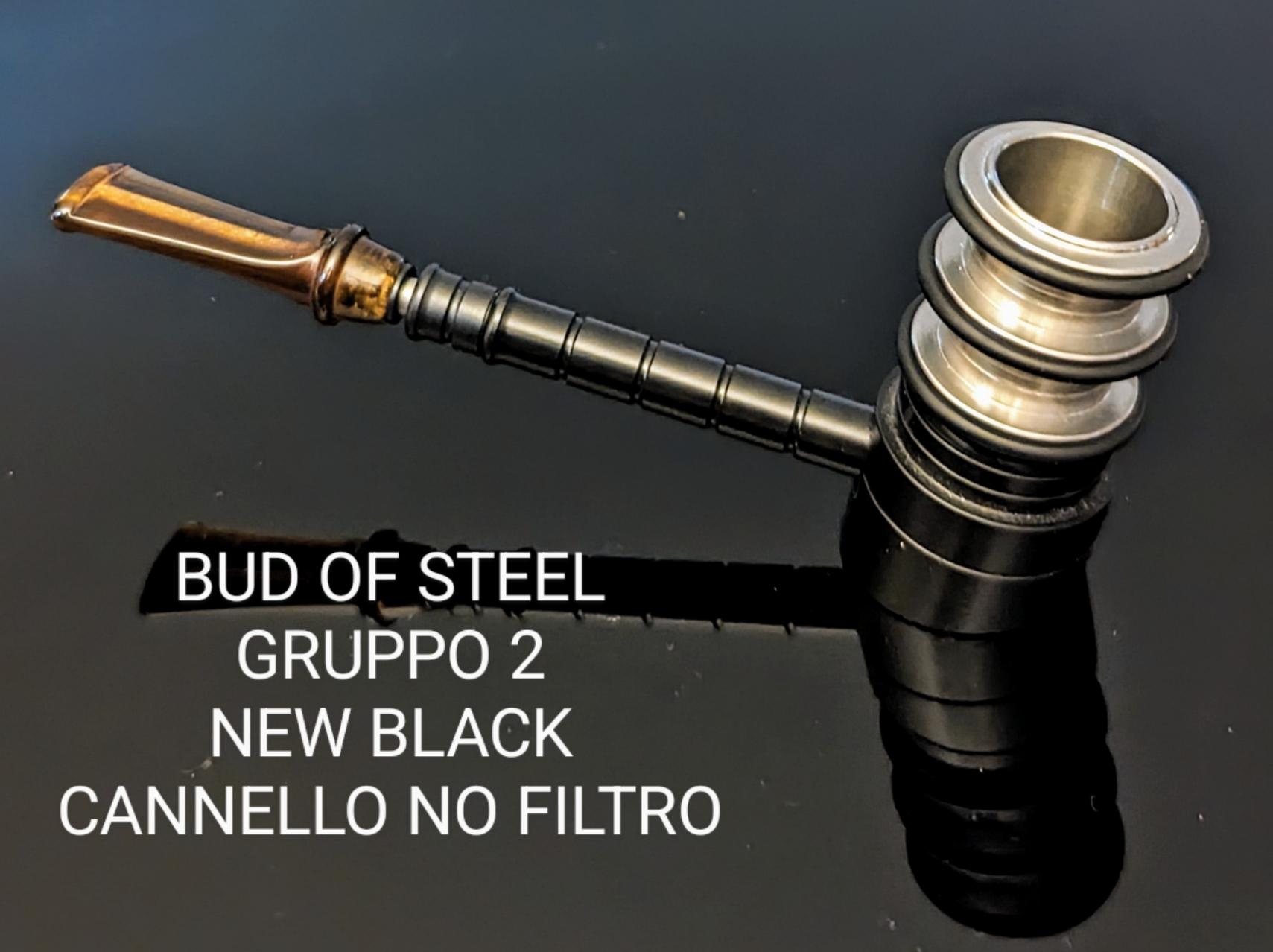 Job Pipe Bud Of Steel Gruppo 2 New black cannello (2 pipe in 1)