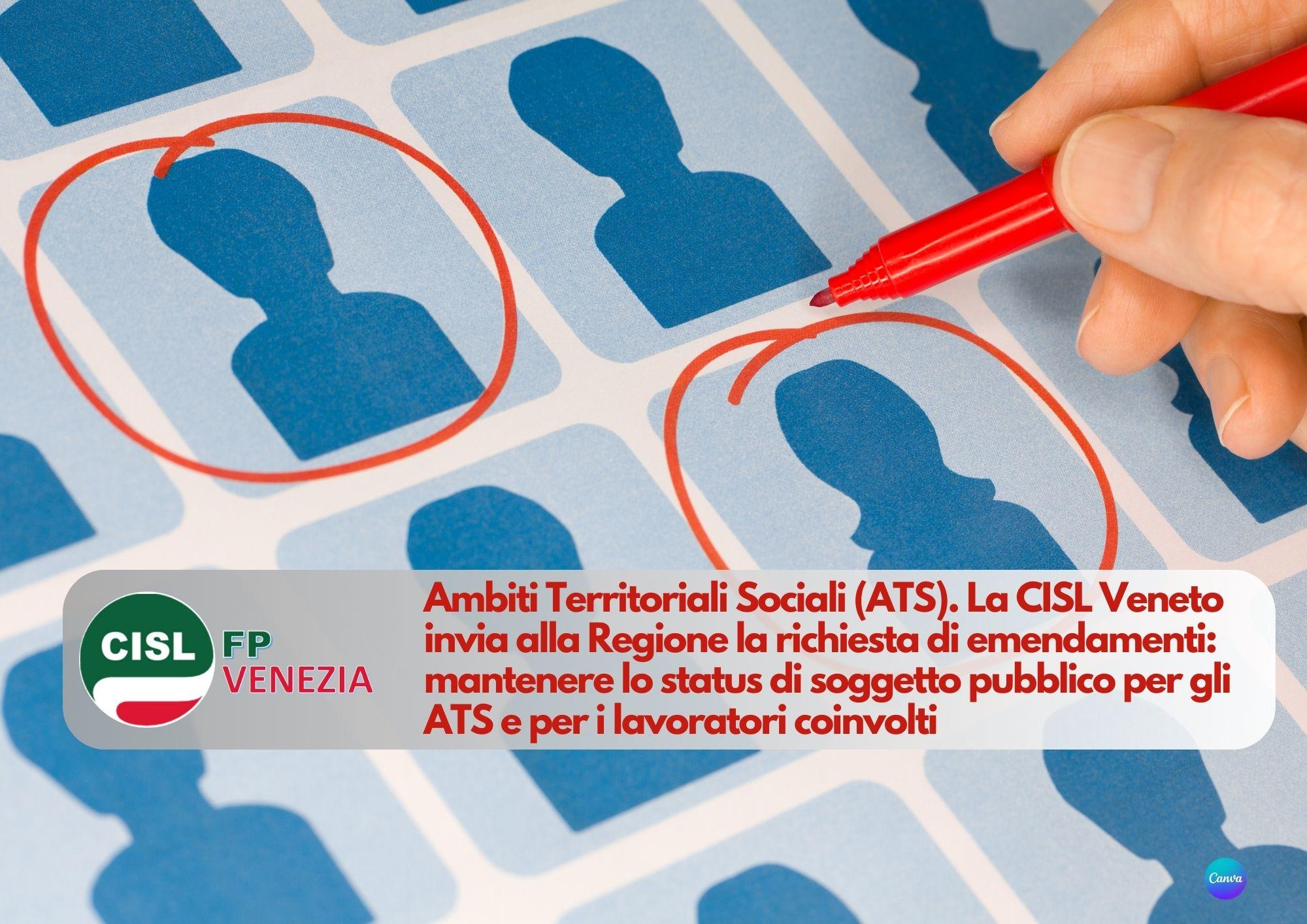 CISL FP Venezia. ATS: chiediamo il mantenimento status di soggetto pubblico e confronto sul personale