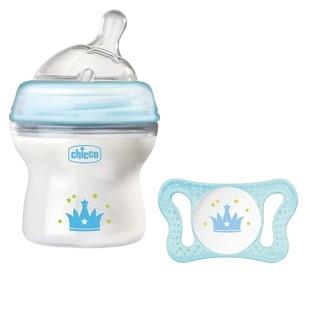 Chicco Biberon Azzurro Natural Feeling 150ml + Succhietto Micro 0m+