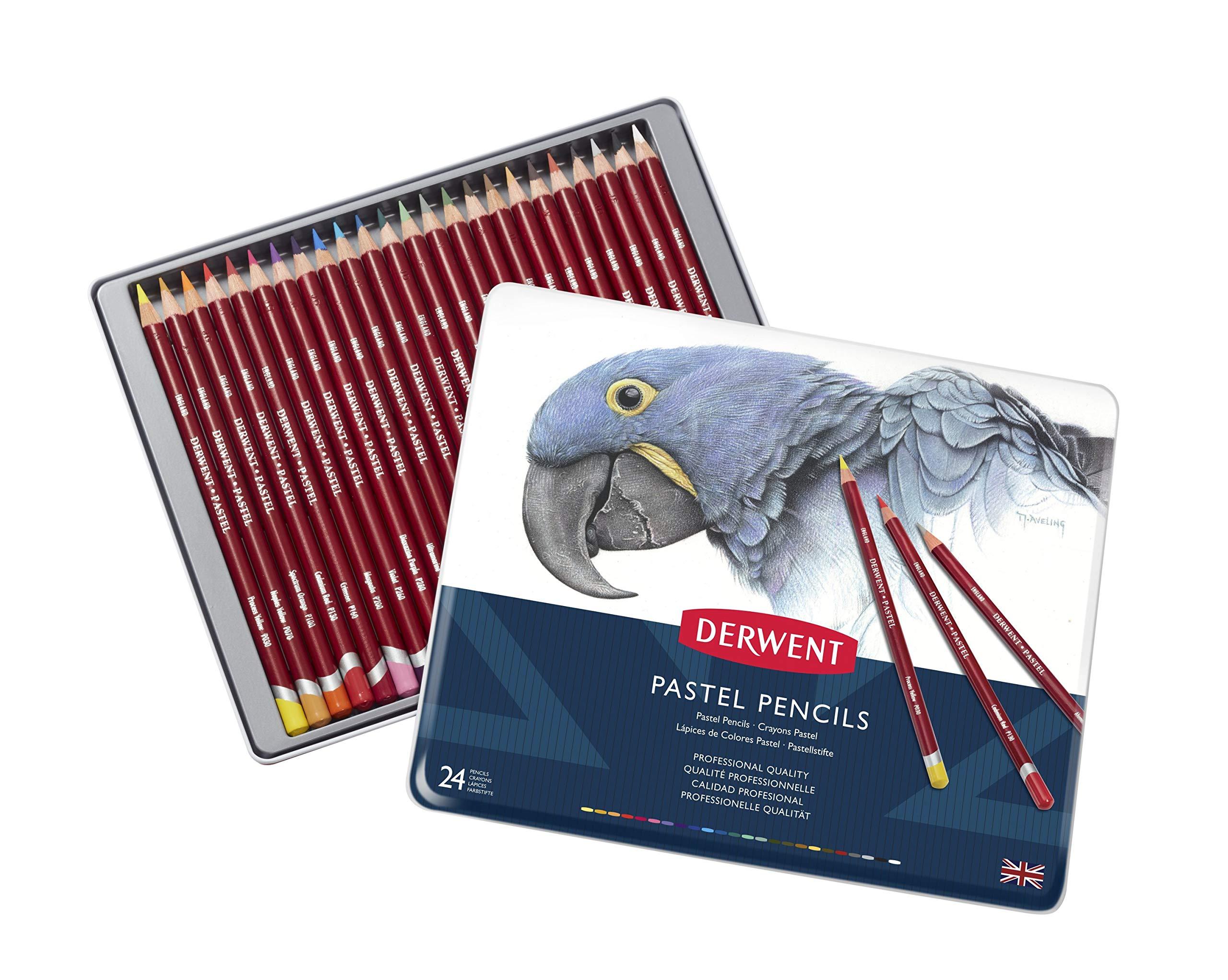 DERWENT - Pastel Pencils - Set 24 matite colorate altamente sfumabili