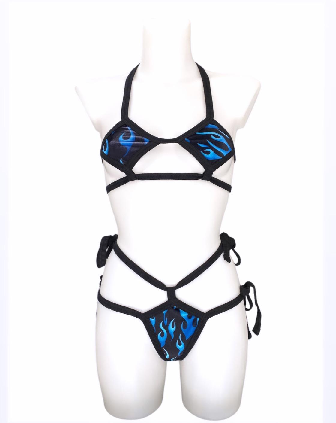 Blue fire bikini