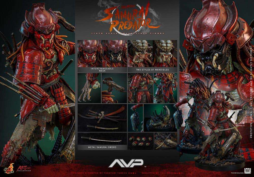 Hot Toys PREDATOR SAMURAI Akaoni AVP Artist FIGURE 1/6