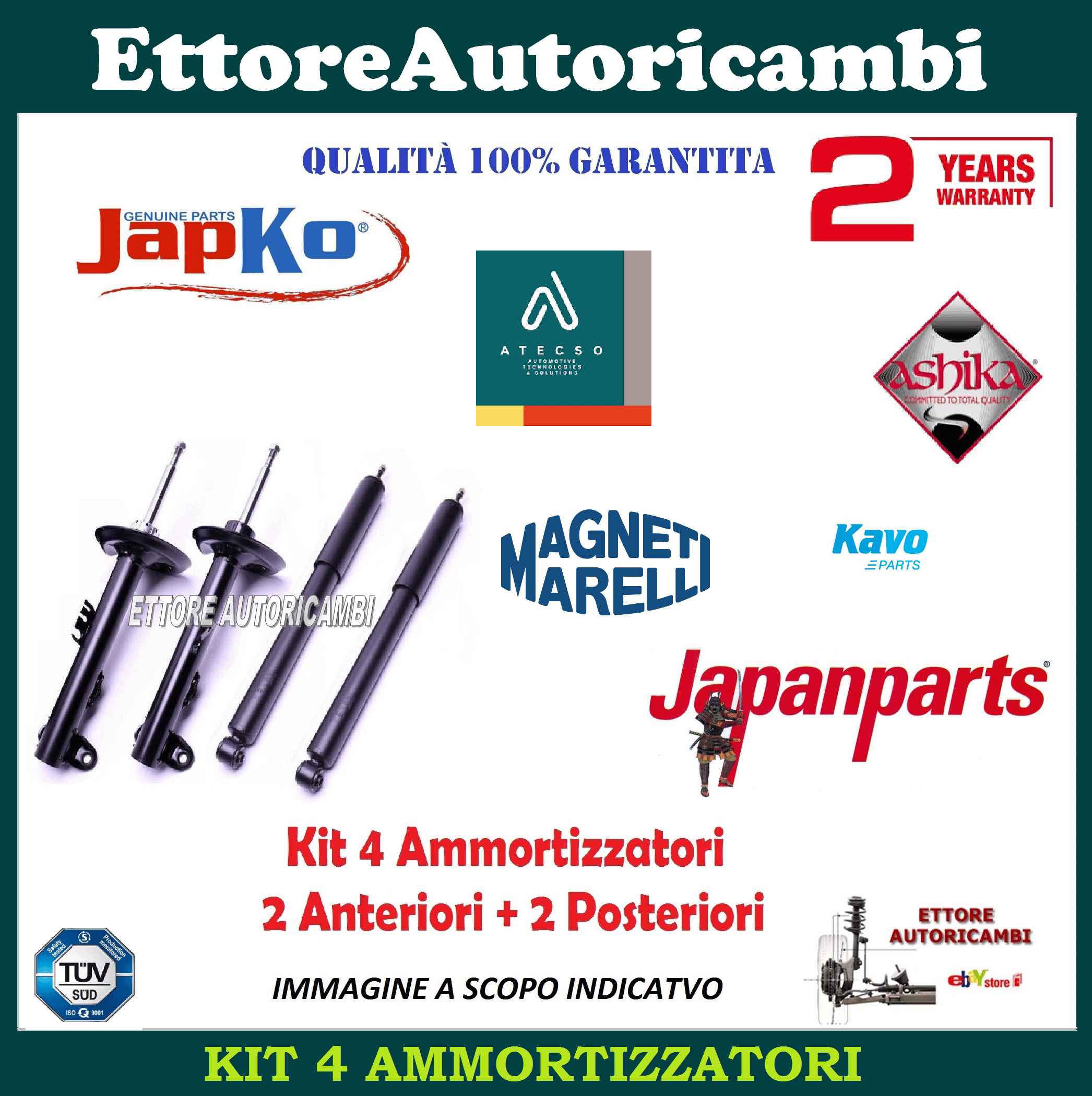 KIT 4 AMMORTIZZATORI ALFA ROMEO MITO