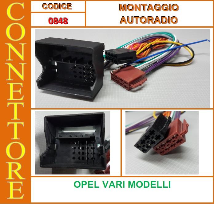 0848+0850 - OPEL -Connettore FAKRA x sostituire Autoradio SU VARI MODELLI OPEL DAL 2003