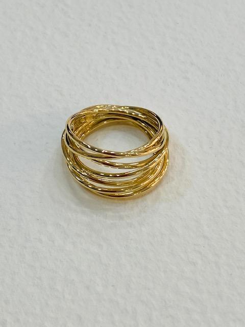 Collezione "Filo di luce" anello in oro giallo