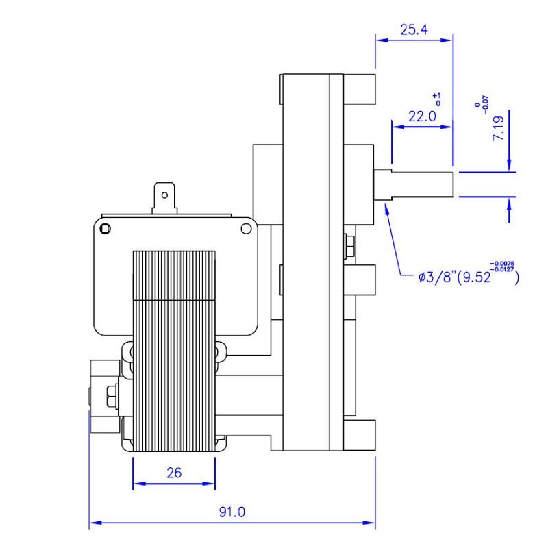 14702007 Motoriduttore Palazzetti  ccw  per stufe e caldaie a pellet, alimentazione 220VAC.