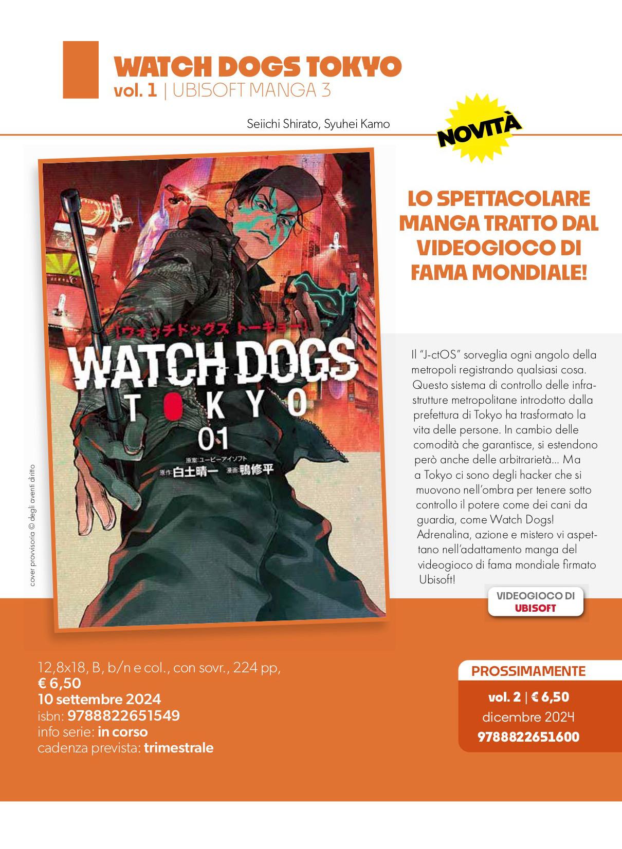 Watch Dogs Tokyo vol.1 - Edizioni Star Comics