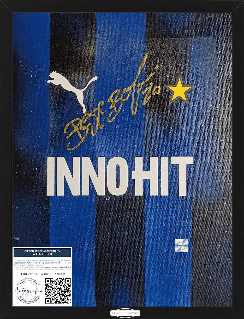 F.C Inter Artwork Theme Limited Edition Firmata Giuseppe Bergomi