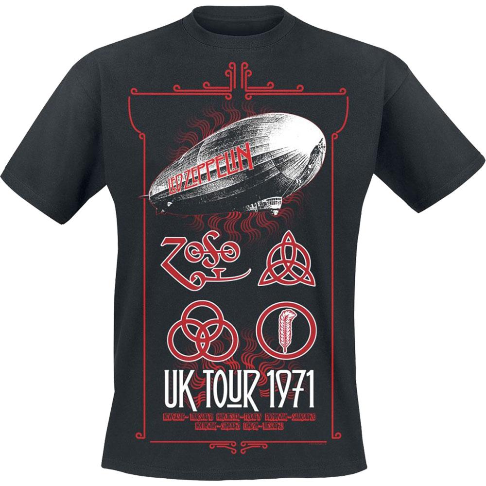 T-shirt Led Zeppelin dirigibile tour UK 71