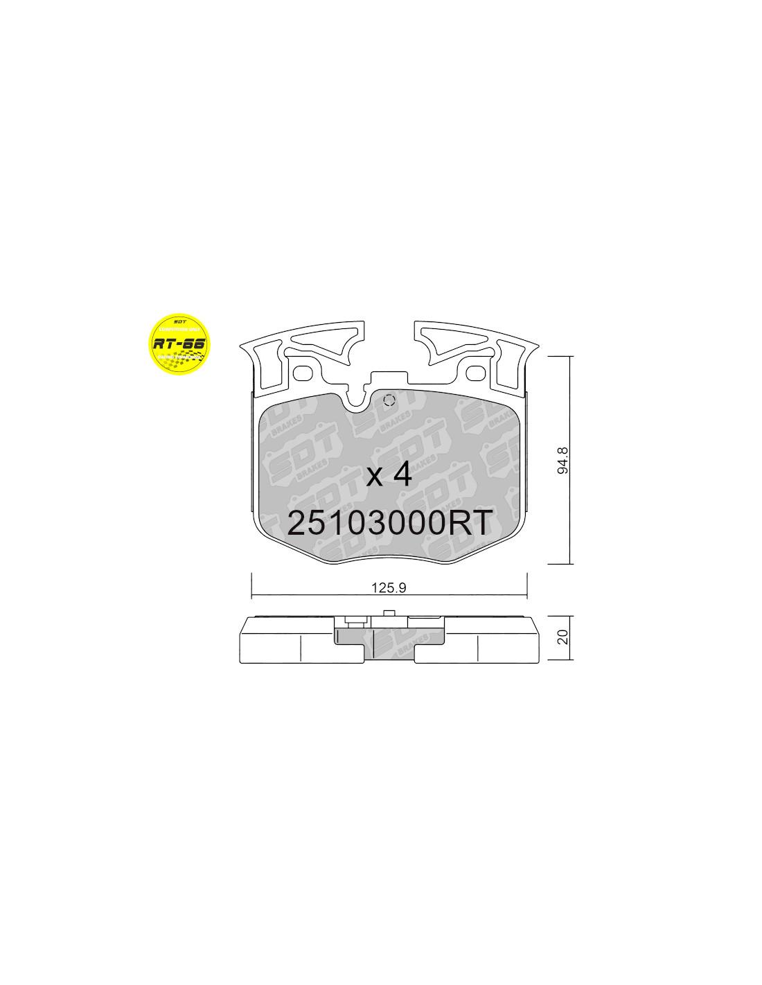 Toyota Supra 3.0 GR 2019+ Front Brake Pads - SDT Brake