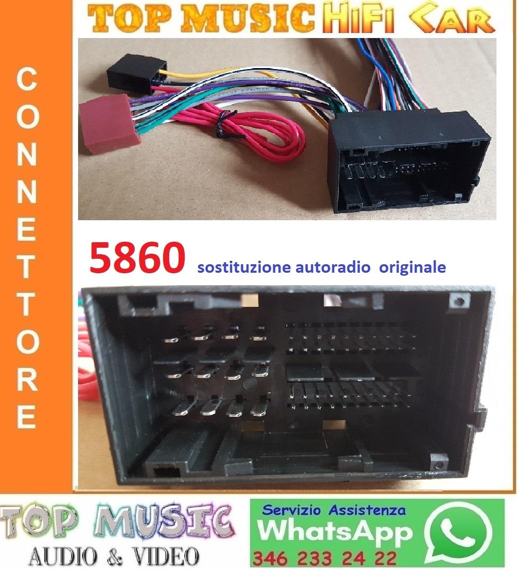 5860- LANCIA-ALFA-ABARTH-CITROEN-DODGE-PEUGEOT-CONNETTORE SOSTITUZIONE AUTORADIO ORIGINALE