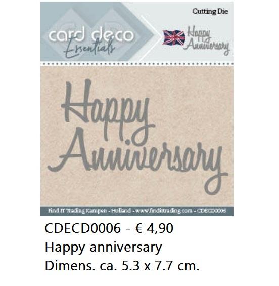 Fustelle Scritte - CDECD0006 happy anniversary