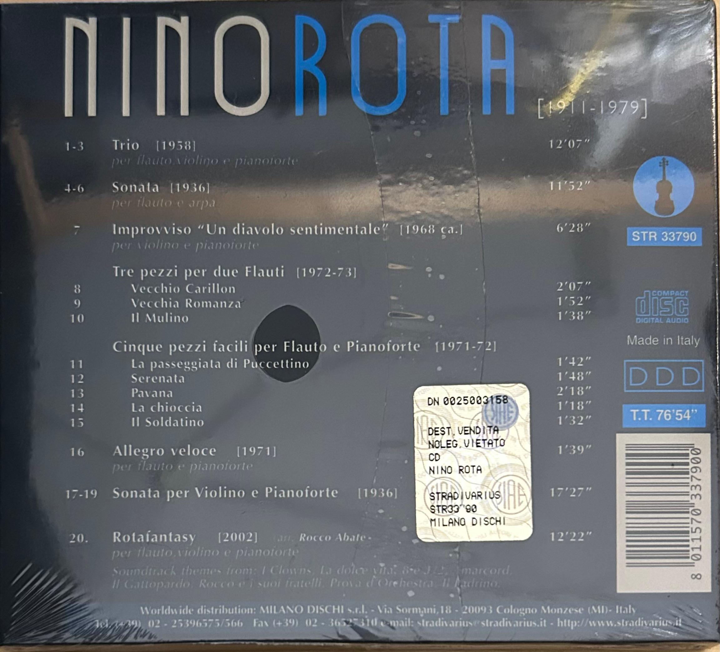 CD - Improvviso, Nino Rota, Albatros Ensemble