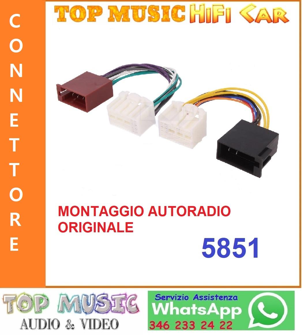 5851 - KIA Sportage (4) (QL) dal 2015 -CONNETTORE MONTAGGIO AUTORADIO ORIGINALE