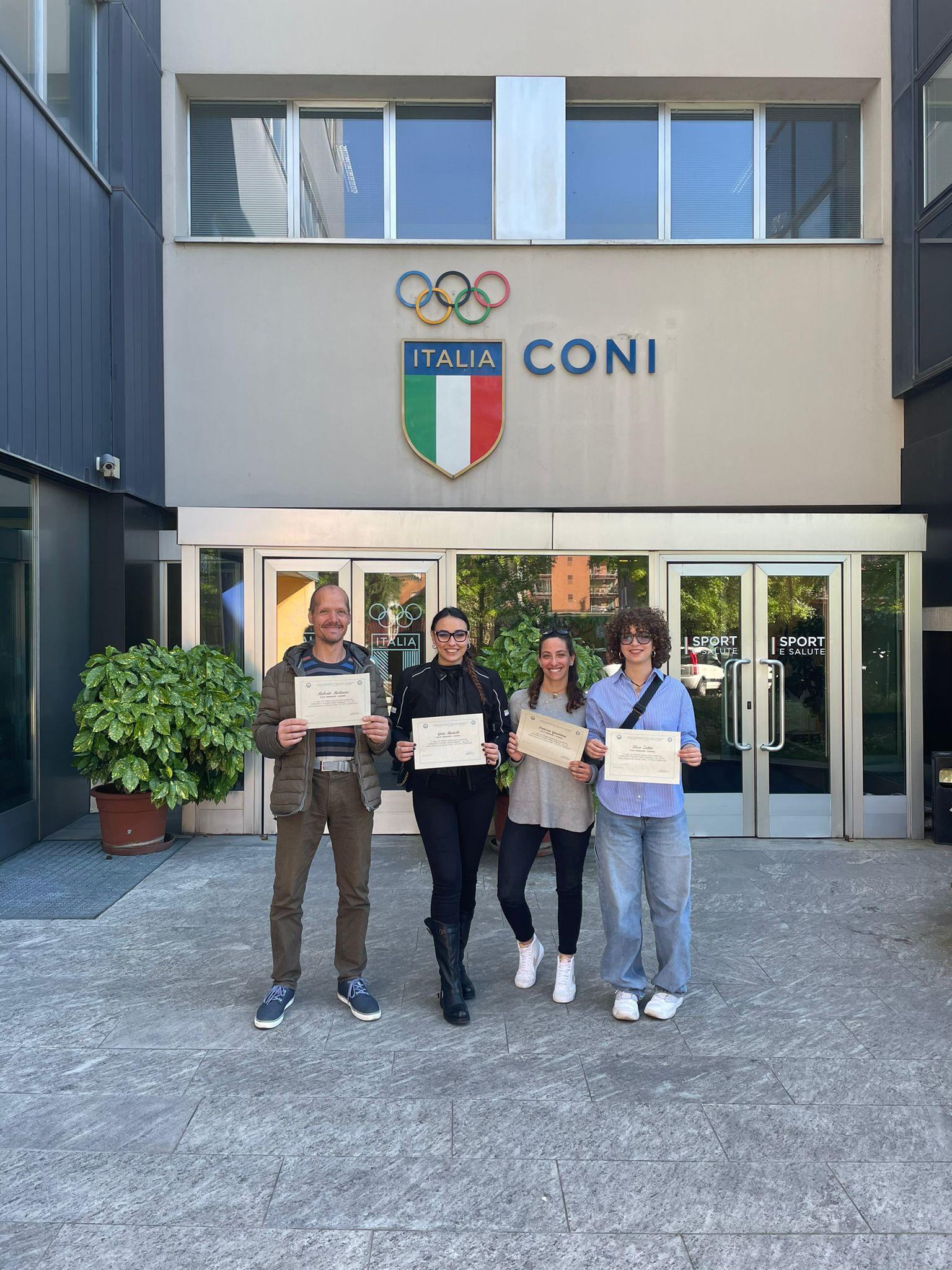 Gli atleti Ondaverde SUB premiati al palazzo del CONI di Milano