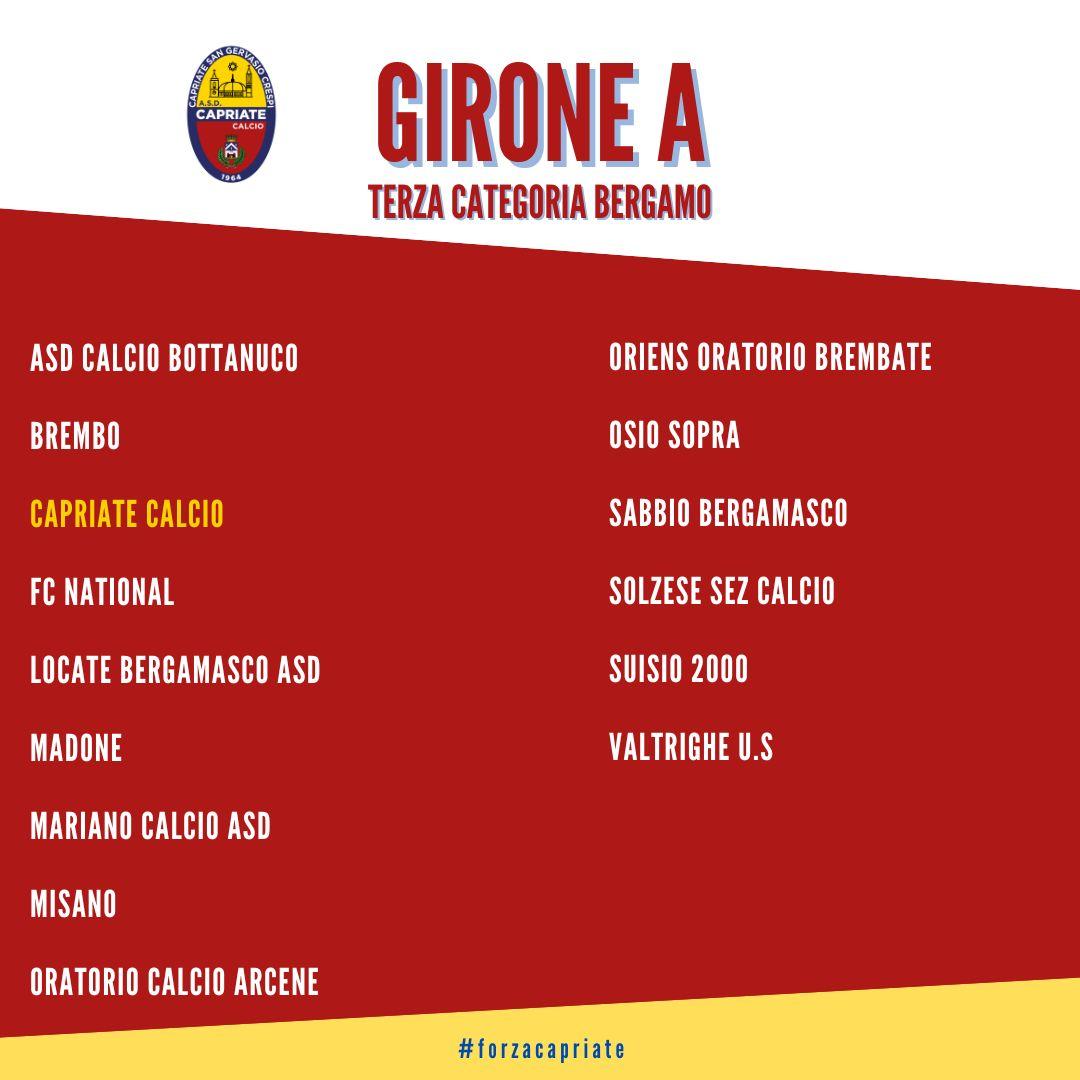 TERZA CATEGORIA: SIAMO NEL GIRONE A