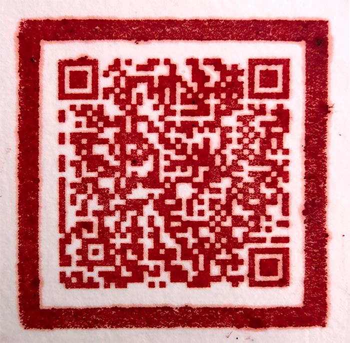 Scan the QR code to access the 'second layer' of the work