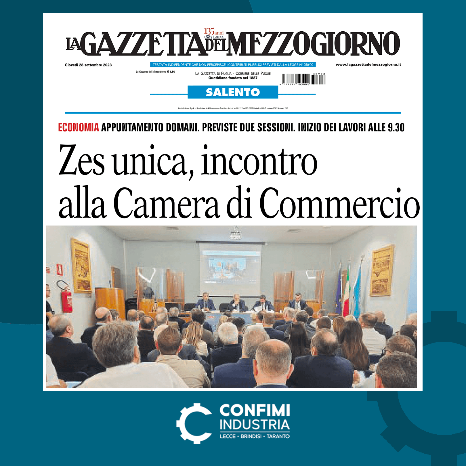 Zes unica, incontro alla Camera di Commercio