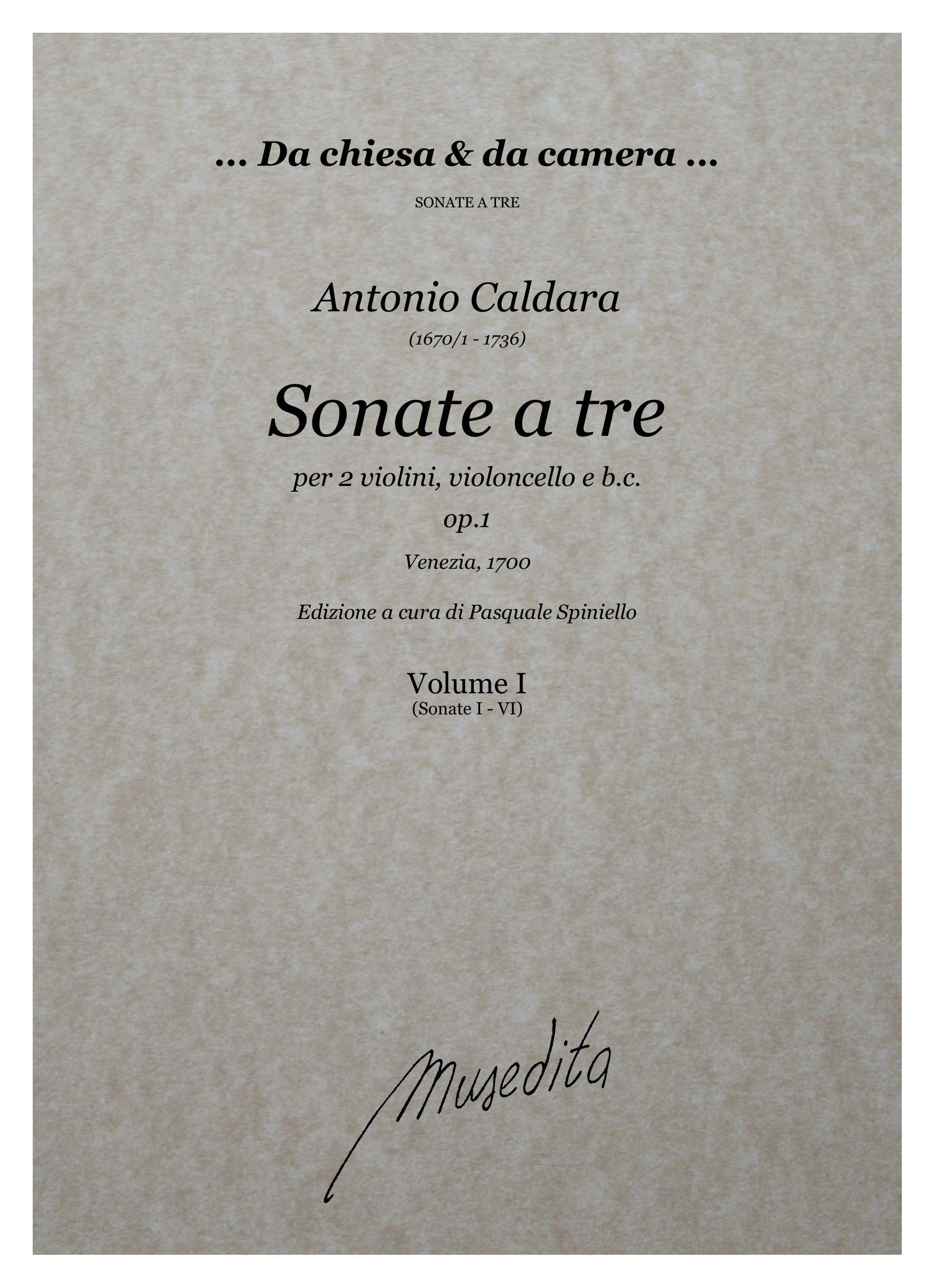 A.Caldara: Sonate a tre op.1 (Venezia, 1700)