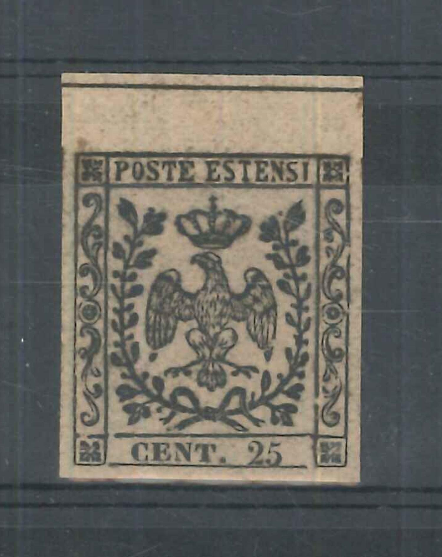 ASI MODENA -1858 ** (Catalogo Sassone n.° 4 b CARTA SPESSA)