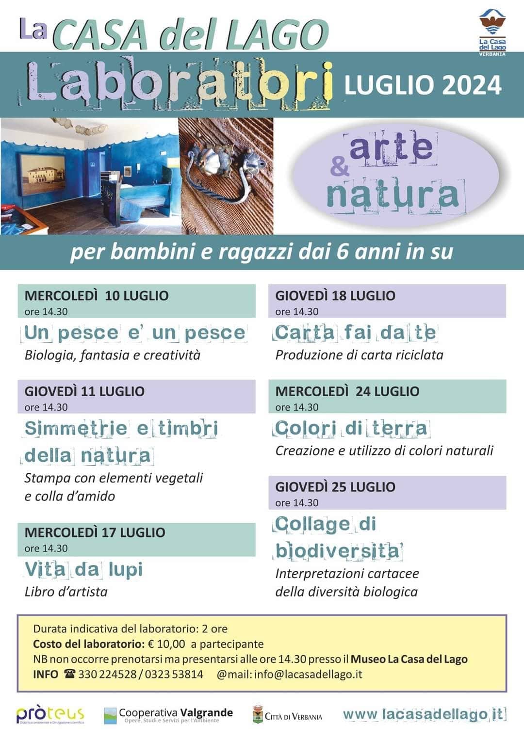 laboratori, bambini, estate, estate 2024, centri estivi, verbania, lago maggiore