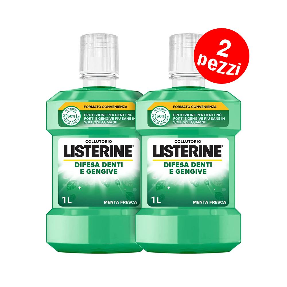 Listerine difesa Denti e Gengive Menta Fresca 2 Confezioni da 1L