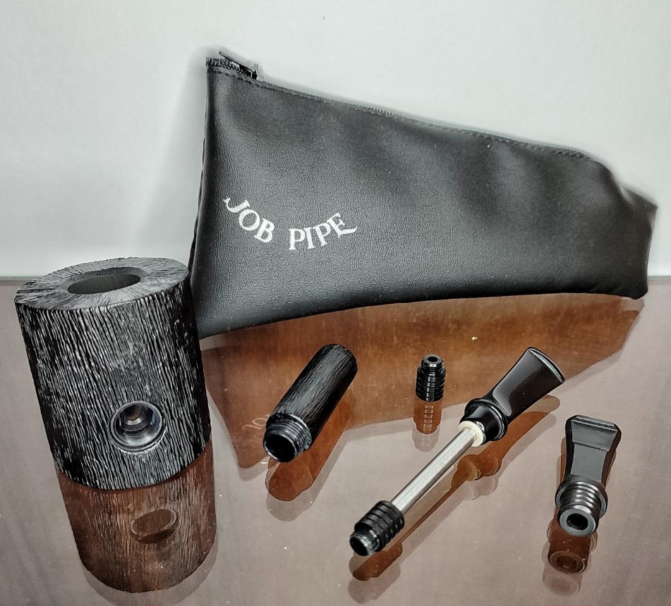Job Pipe Buddy Filter Magnum Poker in Radica (Briar Tobacco Pipe)